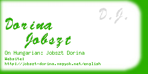 dorina jobszt business card